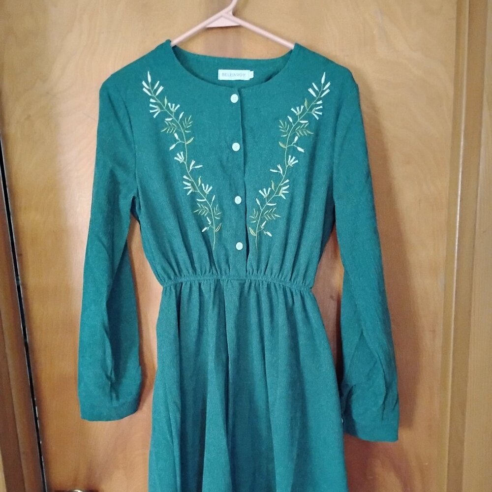 Floral Corduroy Dress
